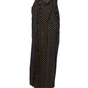 Black & White Polka Dot Spaghetti Strap Wide Leg Cropped Jumpsuit Whimsigoth